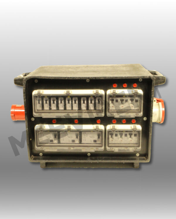 Verteiler CEE 63A auf 1x CEE 63A, 2x CEE 32A, 1x CEE 16A, 6x Schuko, 1x PE-Dinse – Bild 3