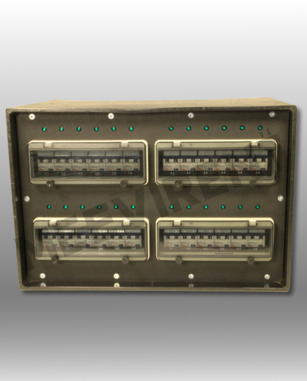 Verteiler CEE 63A auf 4x Harting Han 16B, 1x Schuko, 1x cPot, 1x PE-Dinse
