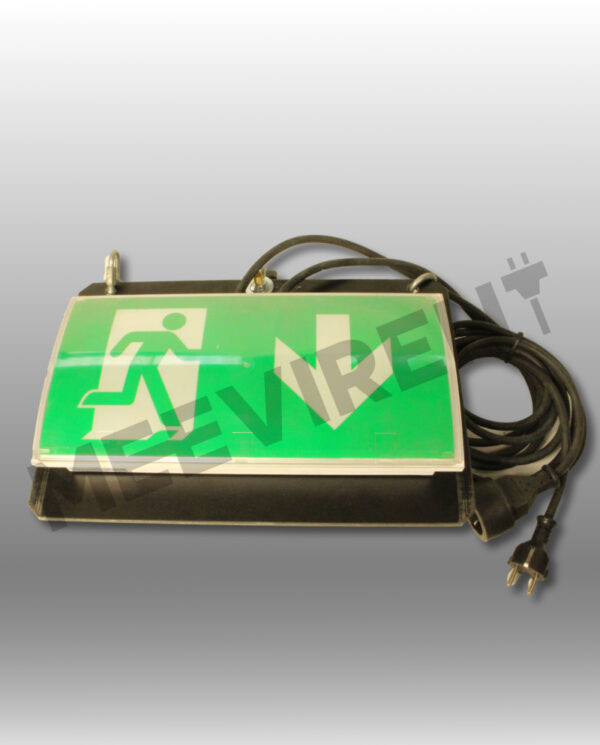 Piktogramm-Notausgangsleuchte,  3W LED, 17cm x 34cm, akkugepuffert, schleifbar