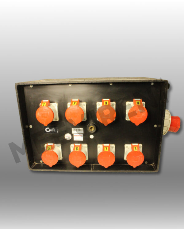 Verteiler CEE 125A auf 1x CEE 125A, 8x CEE 32A, 1x PE-Dinse