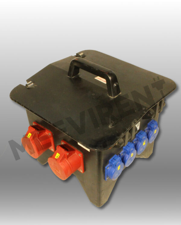 Verteiler CEE 32A auf 1x CEE 32A, 2x CEE 16A, 6x Schuko Sammel RCD, Typ M – Bild 4