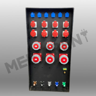 Verteiler Powerlock 400A auf 3x CEE 125A, 3x CEE 63A, 4x CEE 32A, 4x CEE 16A, 6x Schuko, 1x cPot, 1x PE-Dinse