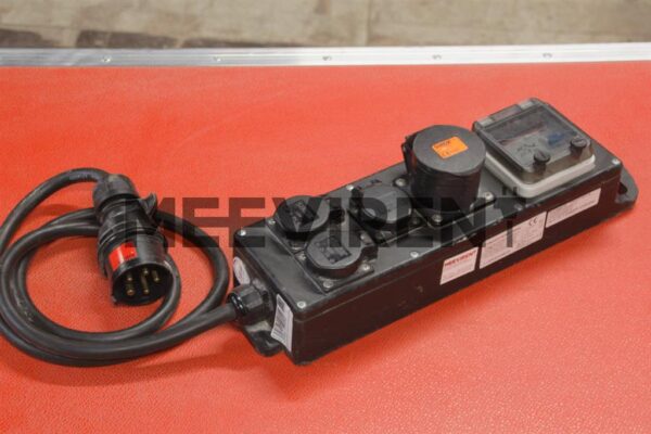 Verteiler CEE 16A auf 1x CEE 16A, 3x Schuko Sammel RCD – Bild 3