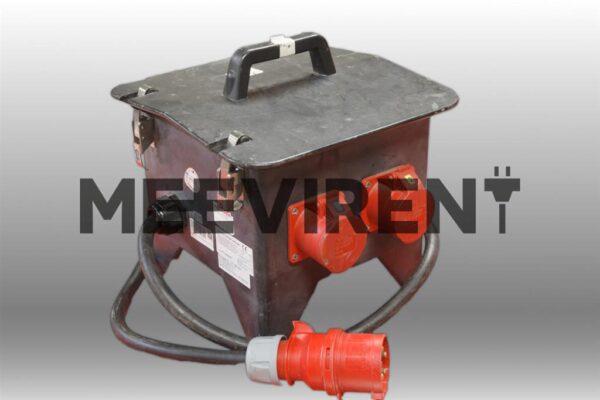 Verteiler CEE 32A auf 2x CEE 16A, 6x Schuko Sammel RCD
