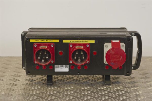 Verteiler 2x CEE  32A auf 1x CEE 32A, Notumschalter