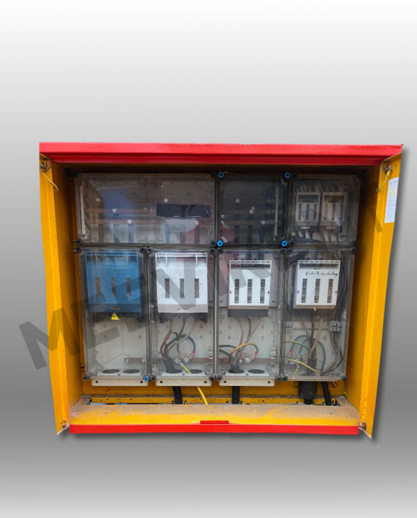 Verteiler (Stahlgehäuse) 400A, Trenner NH3/M12 auf 1x Klemmstelle, 2x Klemmstelle, 2x Klemmstelle