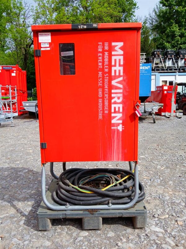 Verteiler (Stahlgehäuse) mit Zählerplatz 63A, Trenner NH00/Sammelschiene auf 1x CEE 63A, 2x CEE 32A, 3x CEE 16A, 6x Schuko, 1x PE-Dinse – Bild 4