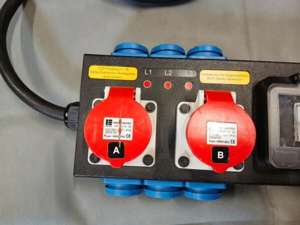 Verteiler CEE 32A auf 2x CEE 16A, 6x Schuko – Bild 4