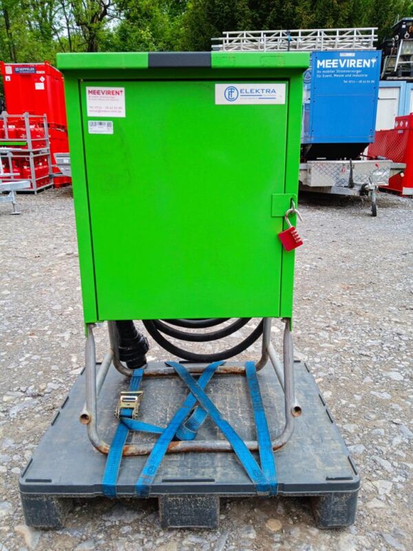 Verteiler (Stahlgehäuse) 63A, CEE 63A auf 2x CEE 32A, 1x CEE 16A, 6x Schuko Sammel RCD – Bild 5