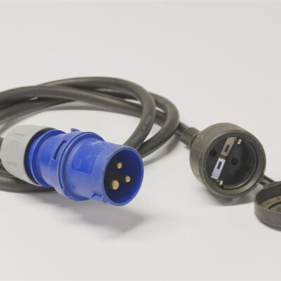 Kabeladapter CEE  16A 3-pol (m) (Caravan) auf Schuko (fm)