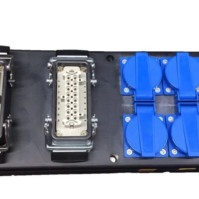 Plugbox Harting (HB) auf  6x Schuko, schleifbar