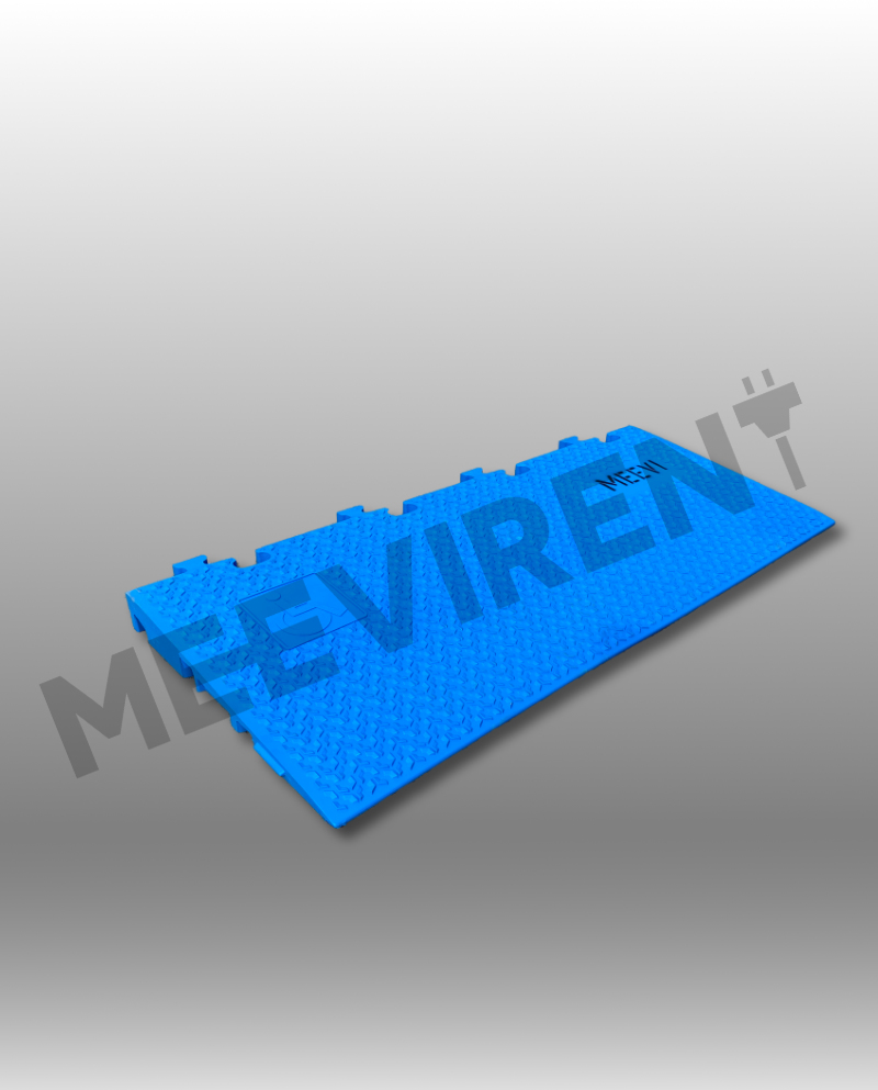 Kabelbrücke Midi 5 2D (schwarz/blau) Rollstuhlrampe Seitenteil (PAAR)