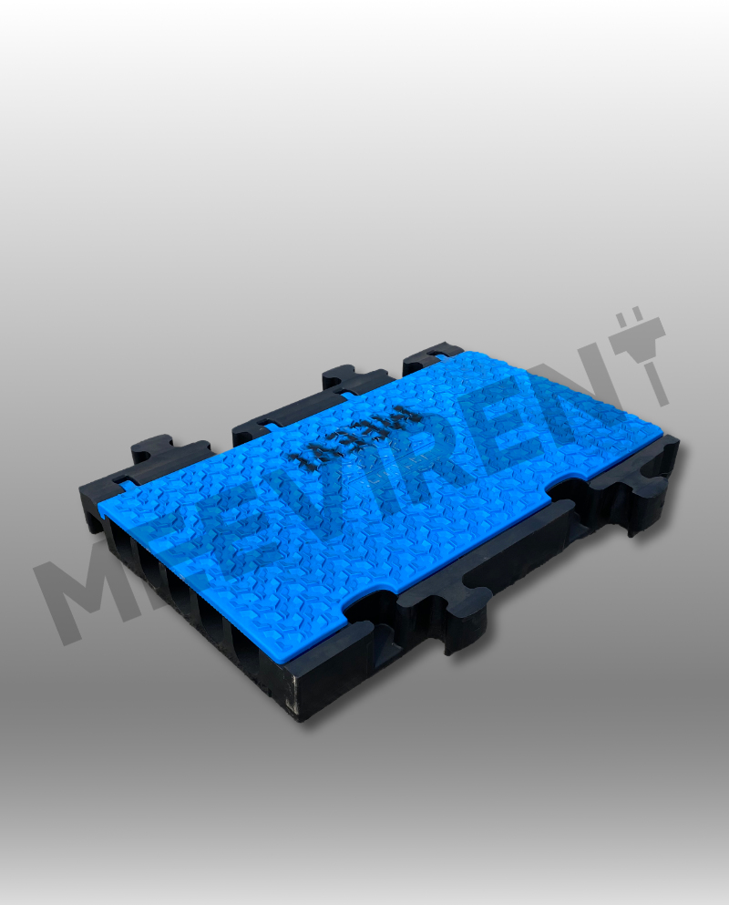 Kabelbrücke Midi 5 2D (schwarz/blau) 5 Kanäle Rollstuhlrampe Mittelstück - halbe Version (PAAR)
