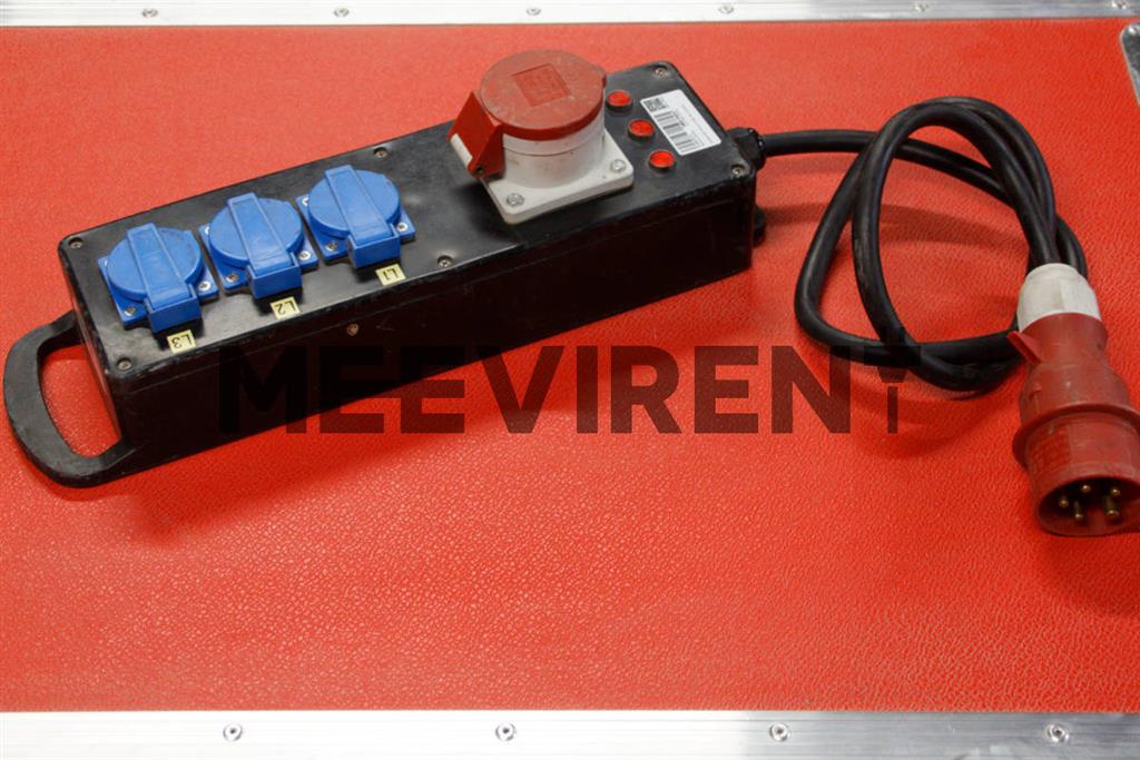 Verteiler CEE 16A auf 1x CEE 16A, 3x Schuko