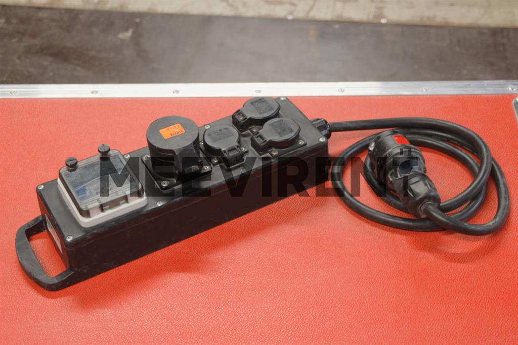 Verteiler CEE 16A auf 1x CEE 16A, 3x Schuko Sammel RCD – Bild 4