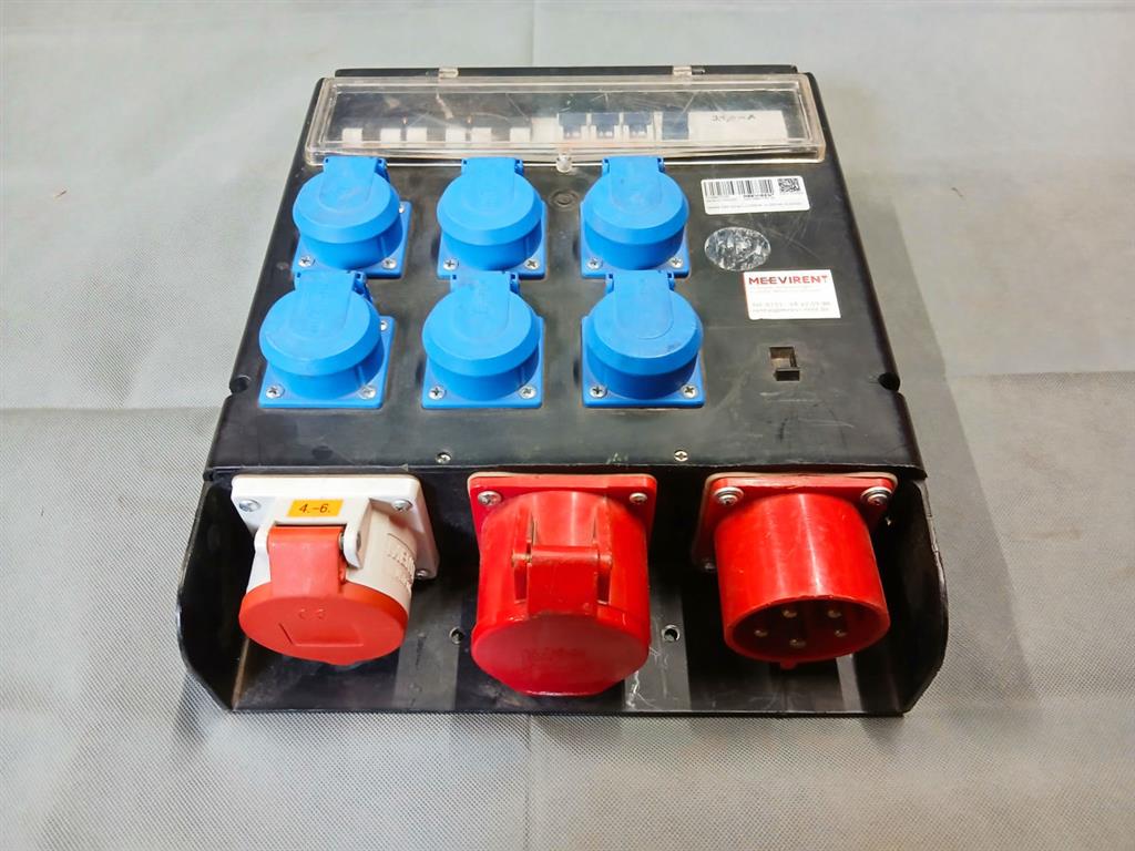 Verteiler CEE 32A auf 1x CEE 32A, 1x CEE 16A, 6x Schuko – Bild 6