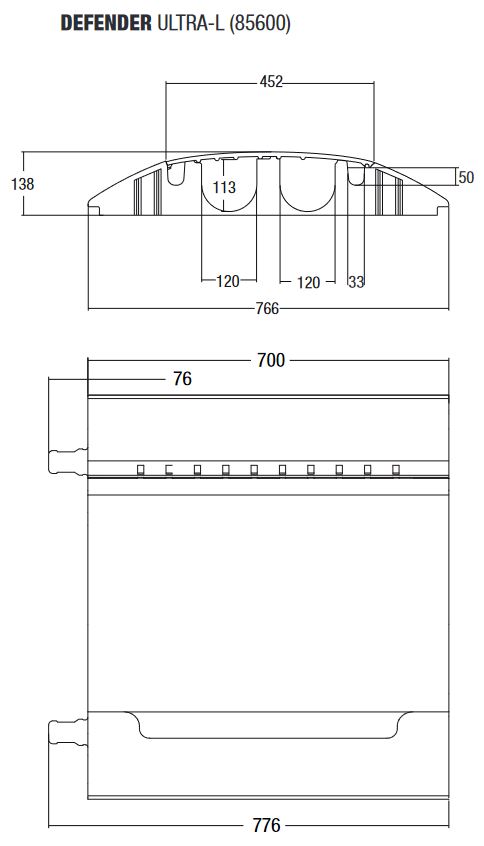 Kabelbrücke Ultra L (schwarz/gelb), 4 Kanäle – Bild 4
