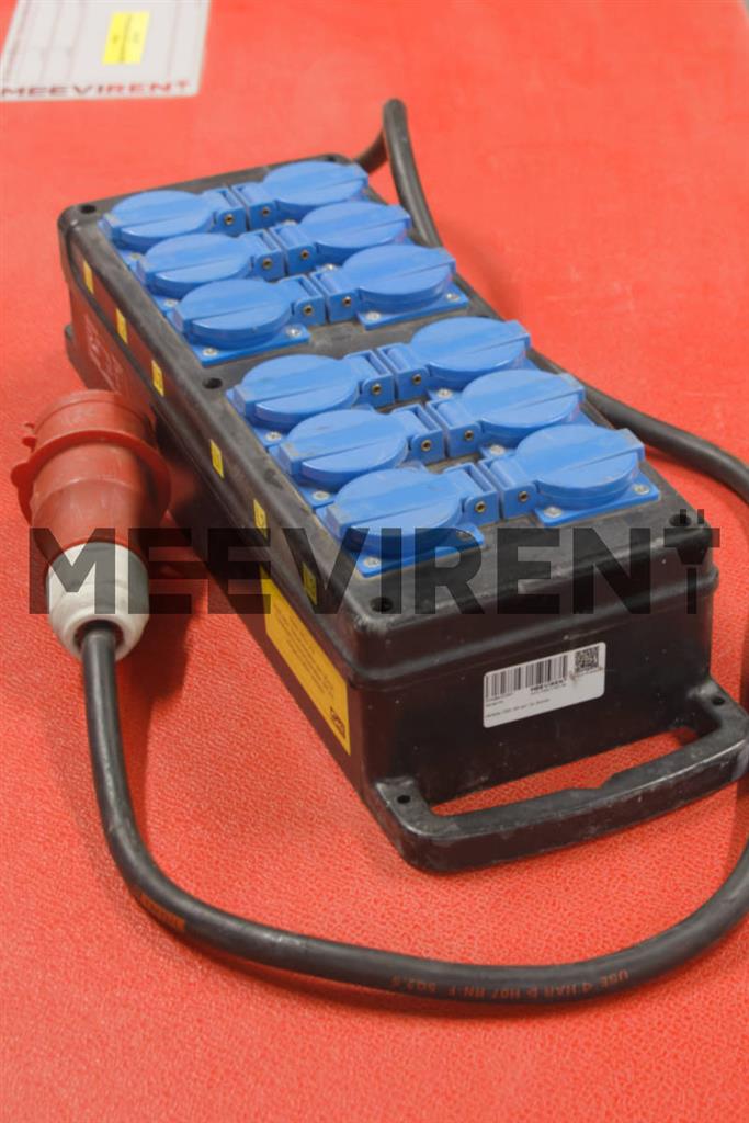 Verteiler CEE 16A auf 12x Schuko