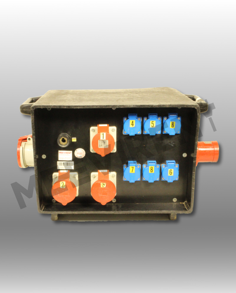 Verteiler CEE 63A auf 1x CEE 63A, 2x CEE 32A, 1x CEE 16A, 6x Schuko, 1x PE-Dinse – Bild 4