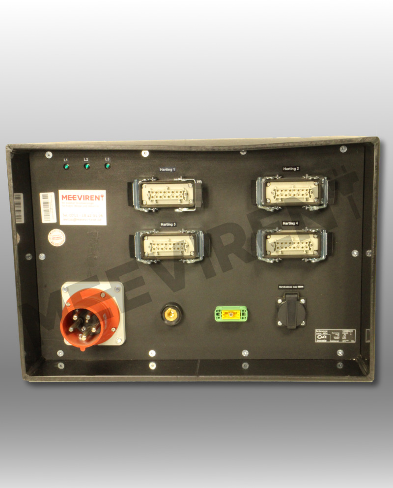 Verteiler CEE 63A auf 4x Harting Han 16B, 1x Schuko, 1x cPot, 1x PE-Dinse – Bild 4